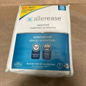 AllerEase Waterproof Allergy Protection Zippered Mattress Protector - King